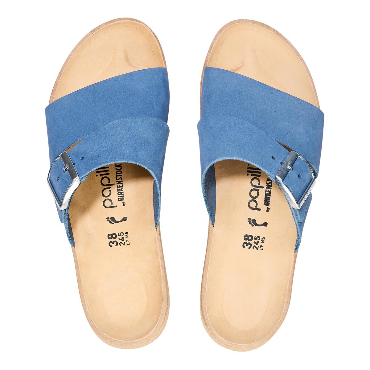 BIRKENSTOCK Almina Papillio ブルー 限定カラー Almina Nubuck Leather in Color Elemental Blue | BIRKENSTOCK US