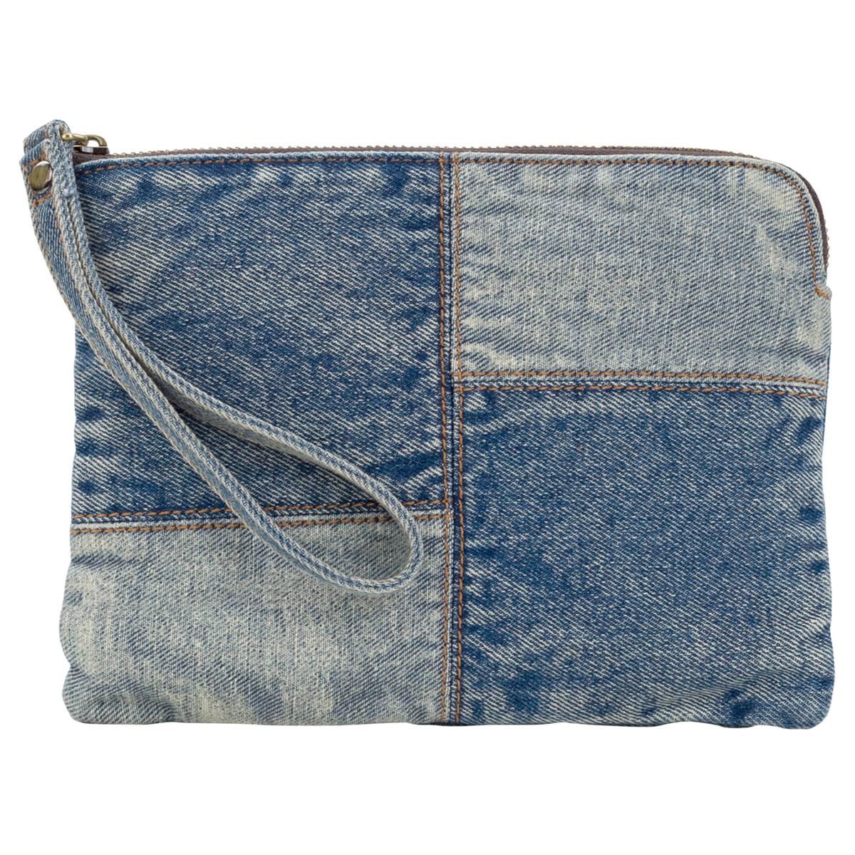 Denim wristlet discount