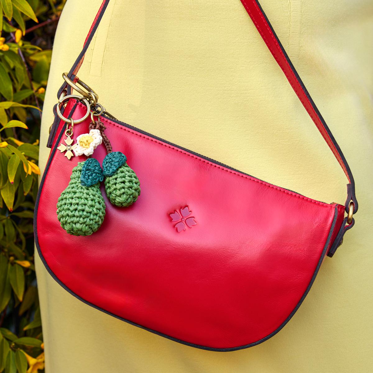 Patricia Nash Crochet Raffia Lemon Bag Charm | HSN