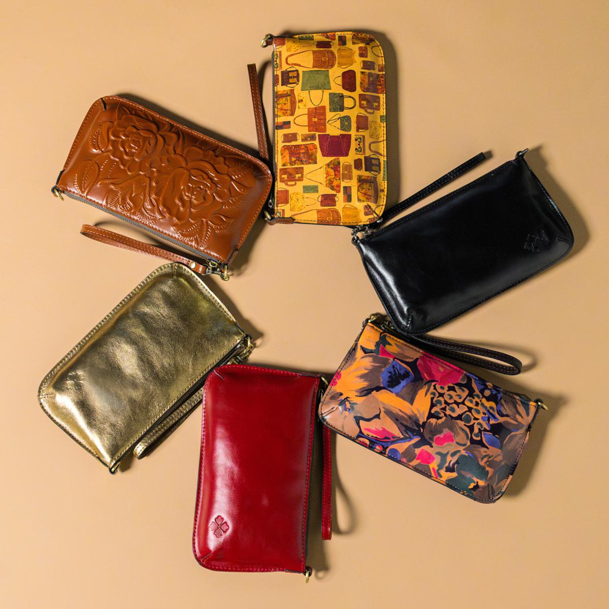 Patricia Nash Laurina Leather Crossbody with Wristlet Strap | HSN