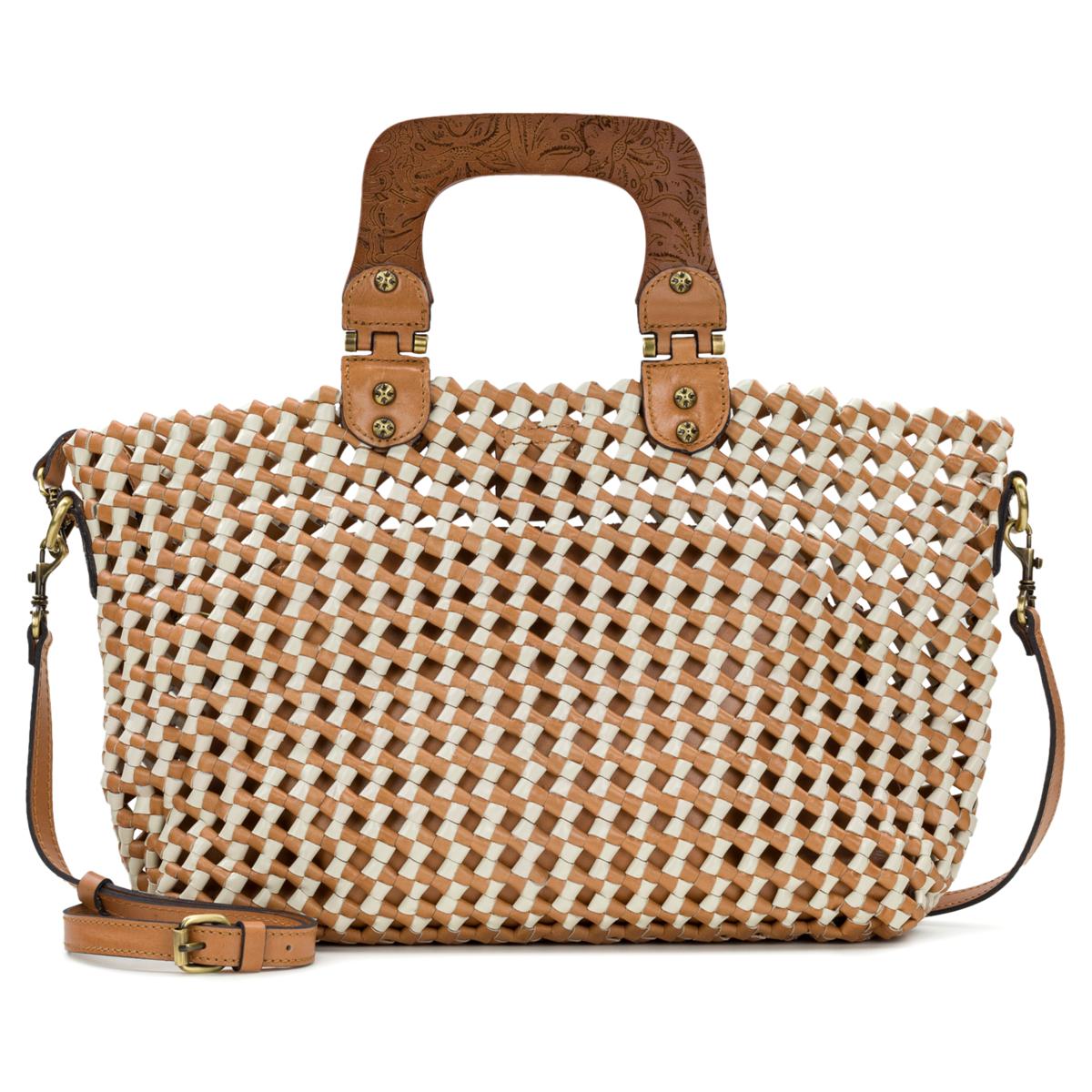 Patricia Nash Sora deals Woven Straw Satchel Handbag Crossbody