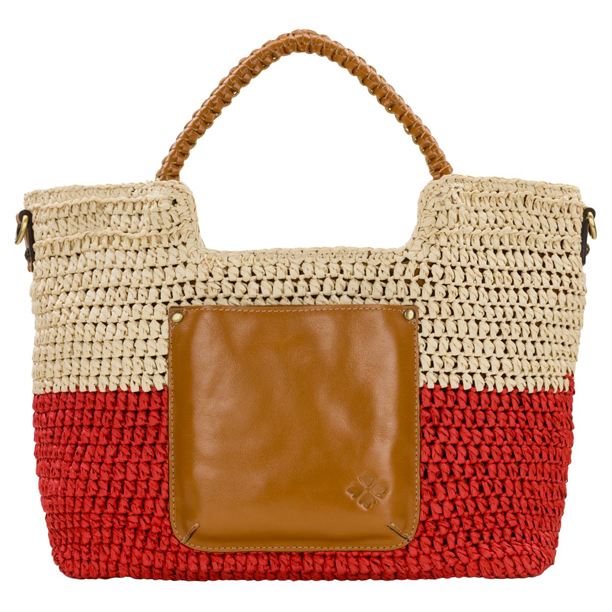 Patricia Nash Marguerite Woven Tote with Pom Pom Tassel | HSN display picture 1