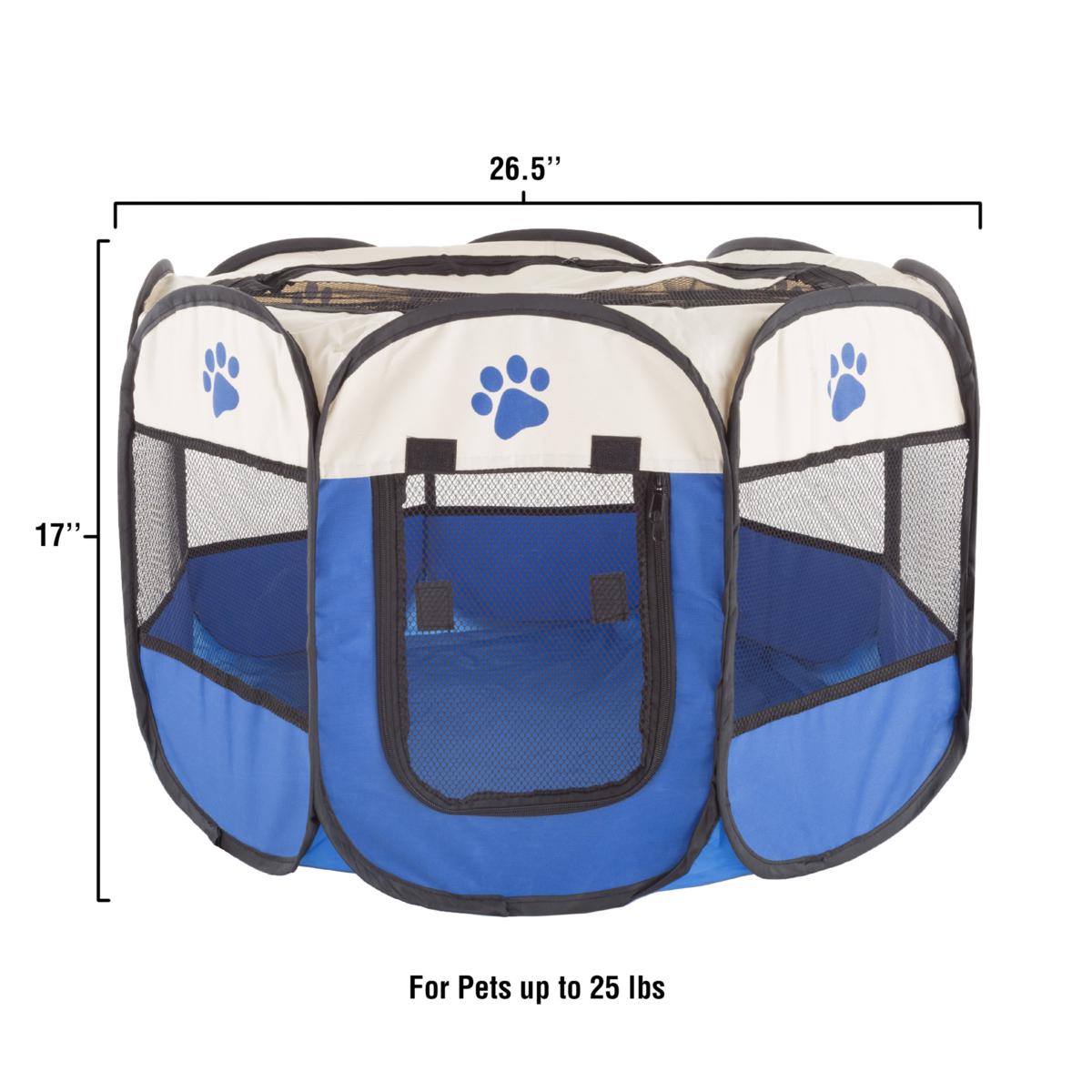 Portable pop up top pet playpen