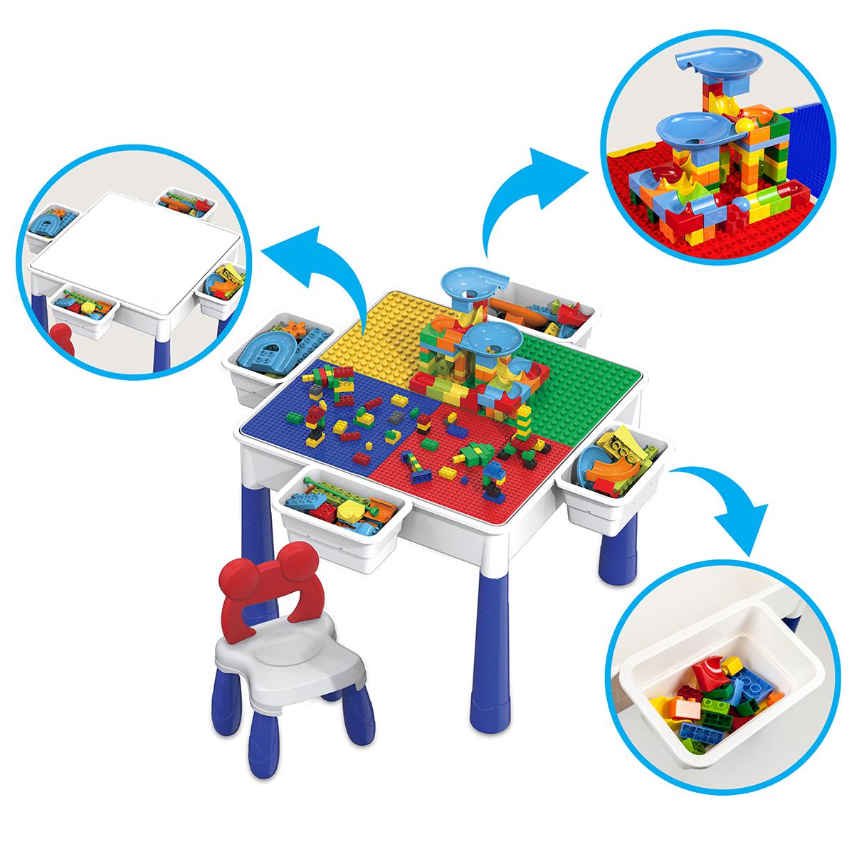 PicassoTiles Large Building Blocks Activity Center Table Chair
