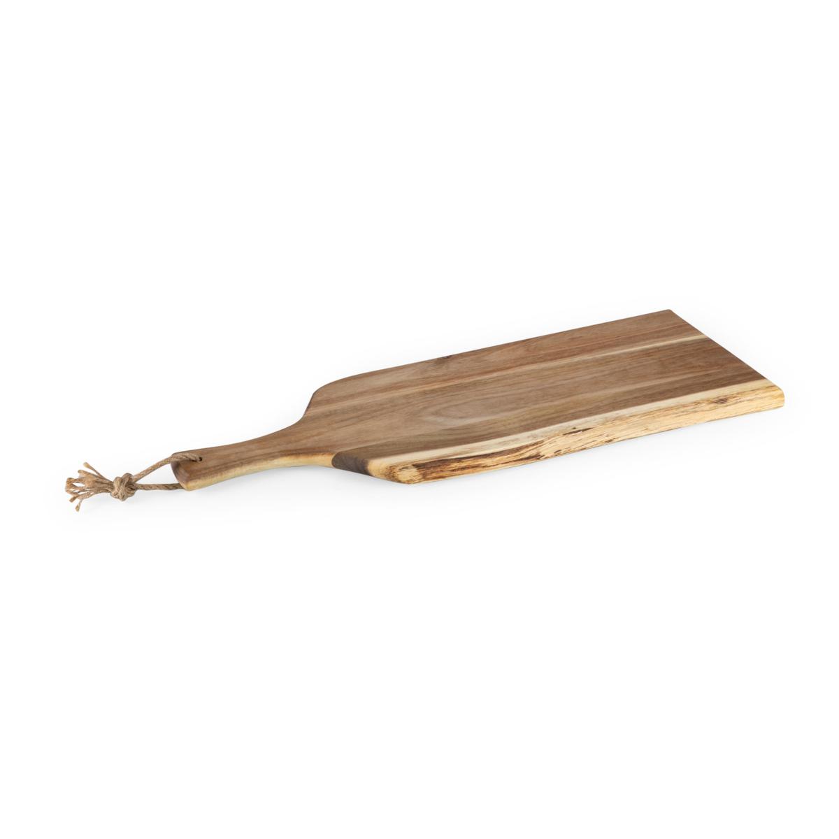 Acacia Serving Cutting Charcuterie Board With Round Handle, 18 X 8 Inches