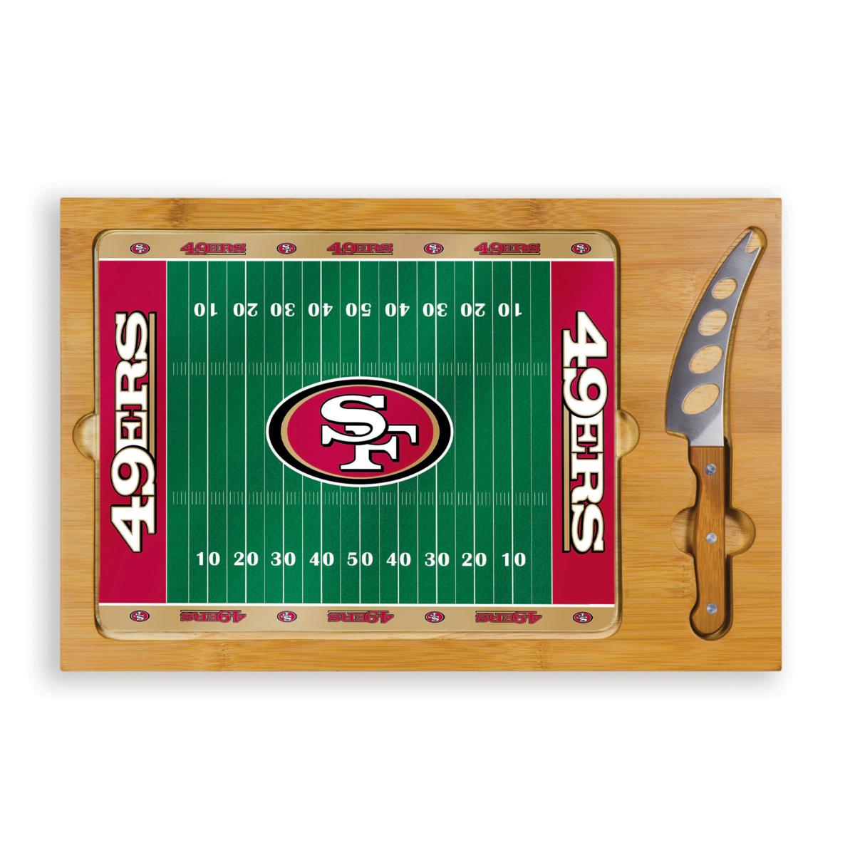 San Francisco 49ers - Icon Glass Top Cutting Board & Knife Set – PICNIC  TIME FAMILY OF BRANDS