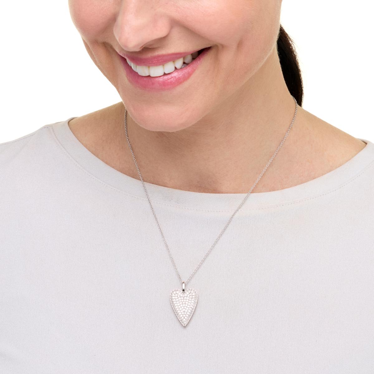 ●VVV● Diva Ribbon Heart Surgical Chain Necklace 25SSNK119M ○VVV○ Diva Ribbon Heart Surgical Chain Necklace 25SSNK119M