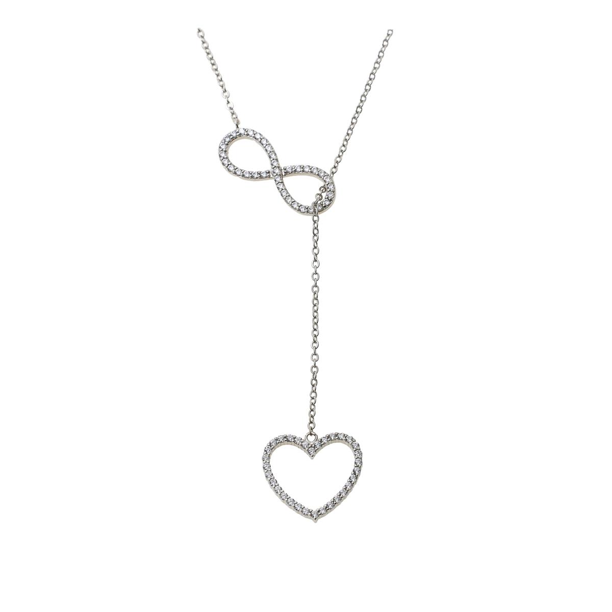 1 Pack Heart Letter Last Name Multilayer Chain Set Cubic Zirconia