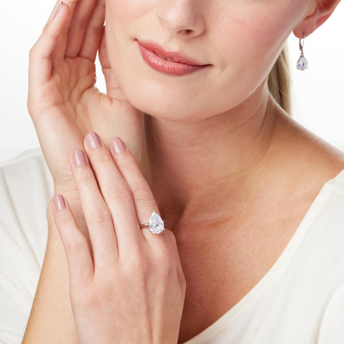 Radiance by Absolute™ 26ctw Pear Cut Pendant, Earrings and