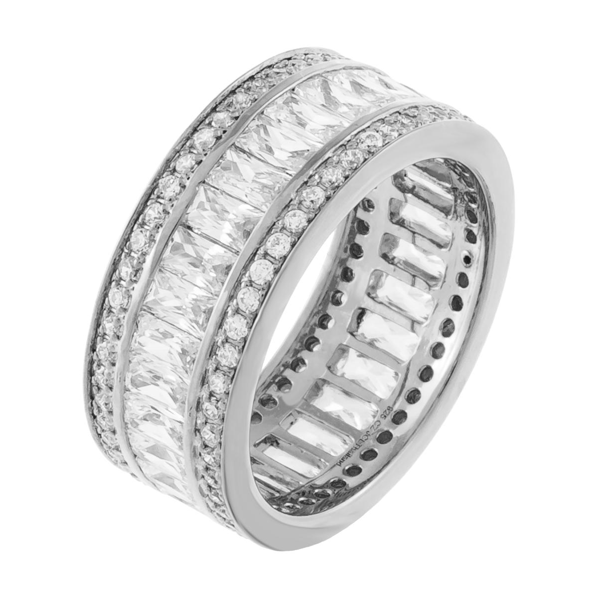 Radiance by Absolute™ Baguette and Round-Cut Eternity Band Ring