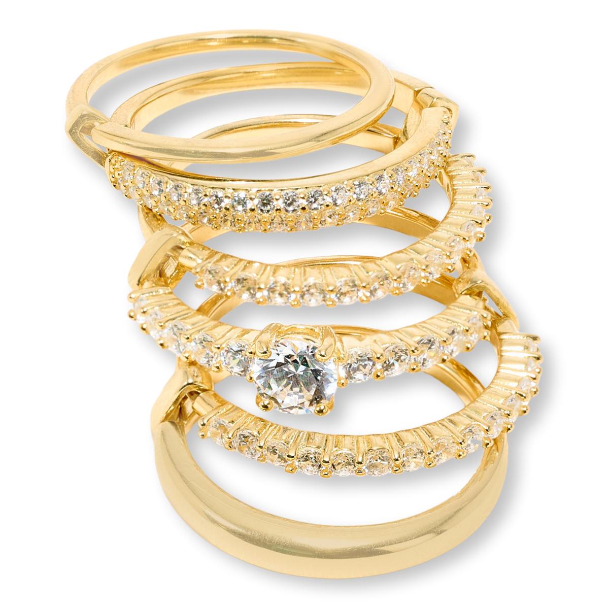 Radiance by Absolute™ Connected 6-Band Stack Ring | HSN