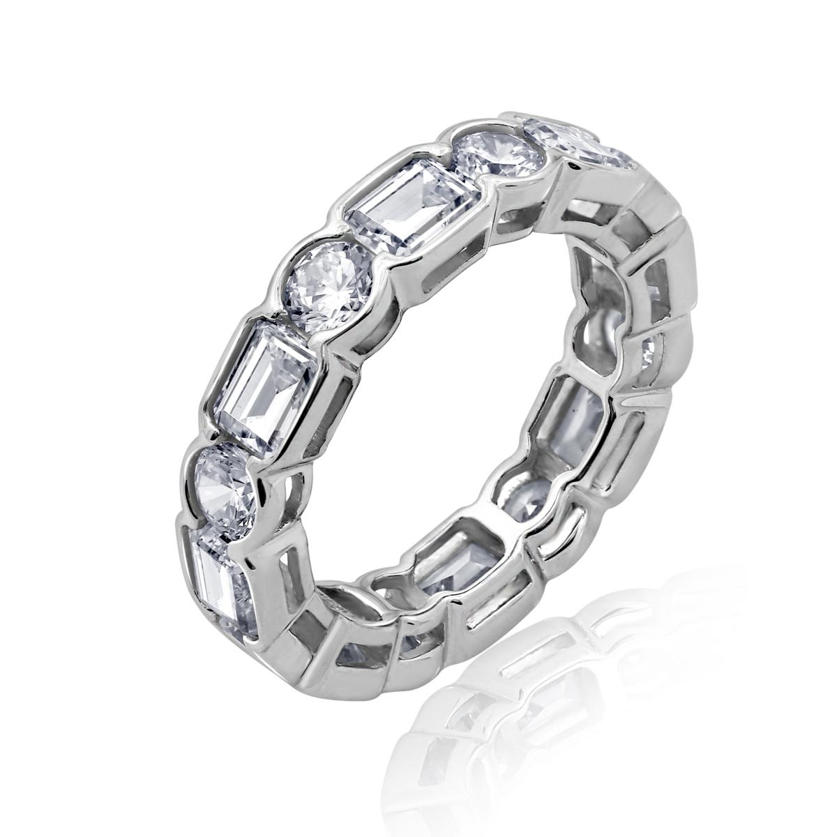 Radiance by Absolute™ Simulated Diamond Mixed Cut Eternity Ring ...