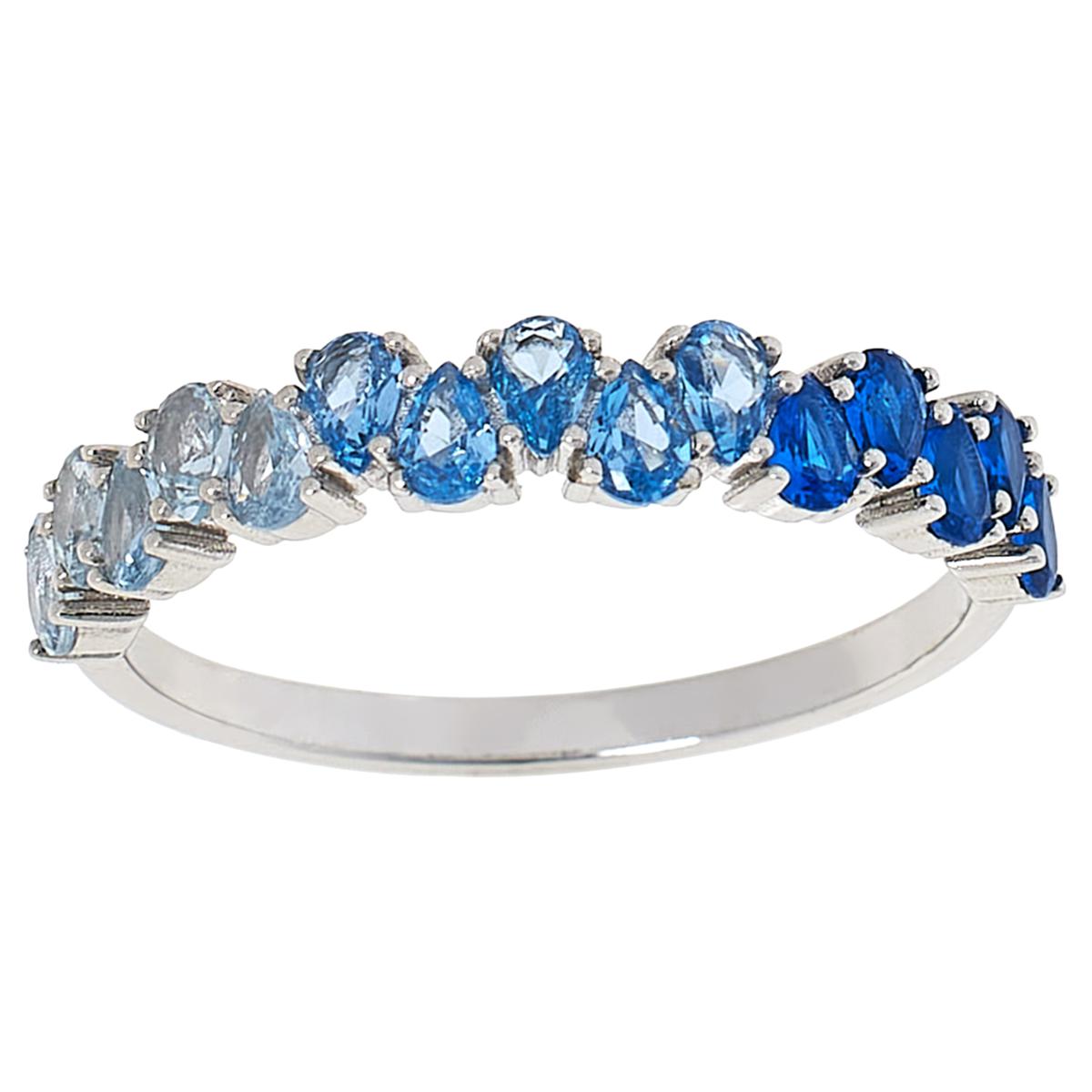 Blue stone clearance band ring