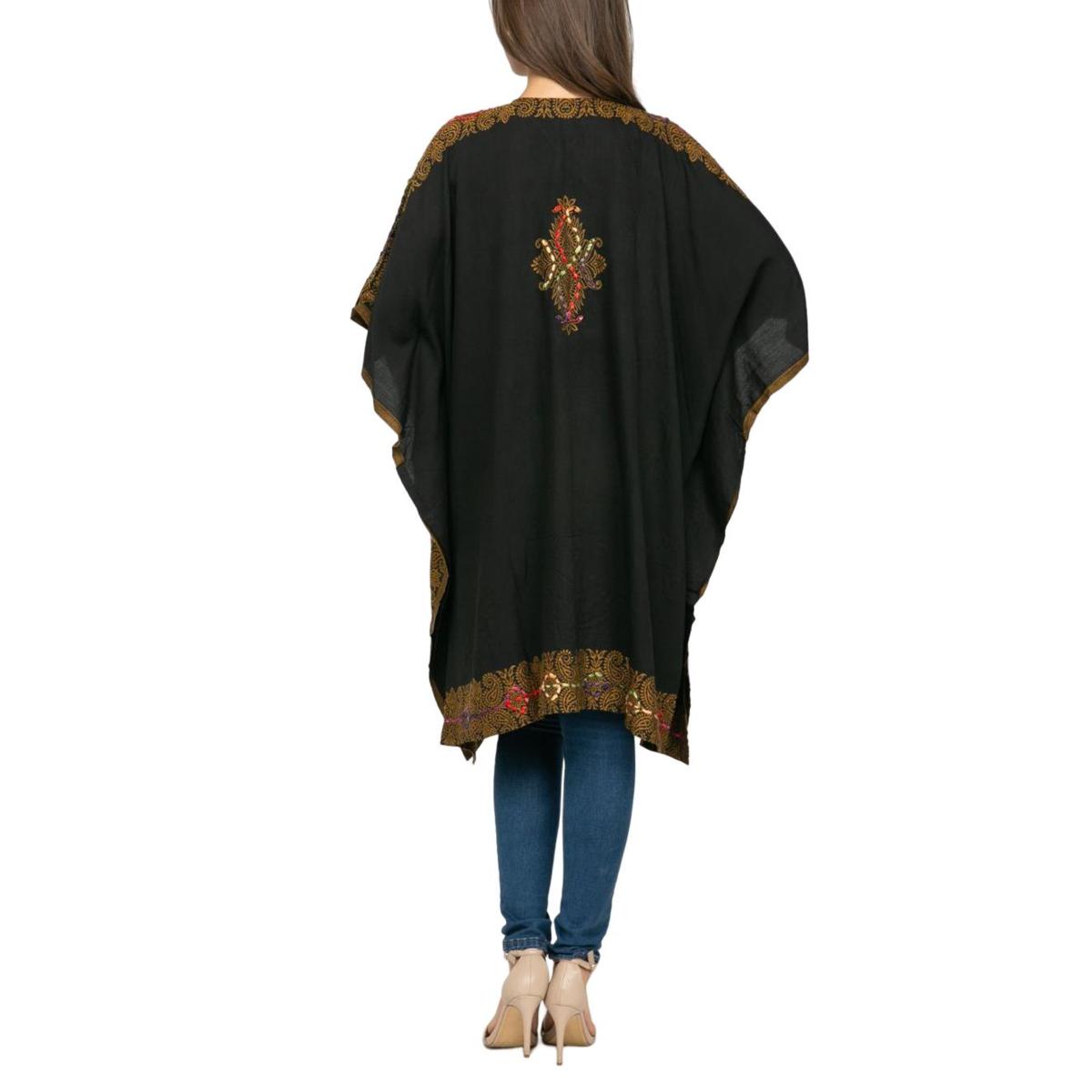 Raj Amira Thick Stitch Embroidered Duster Kimono - 20800034 | HSN