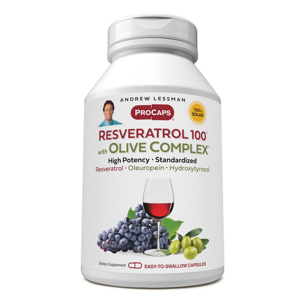 Resveratrol-100 with Olive Complex - 180 Capsules