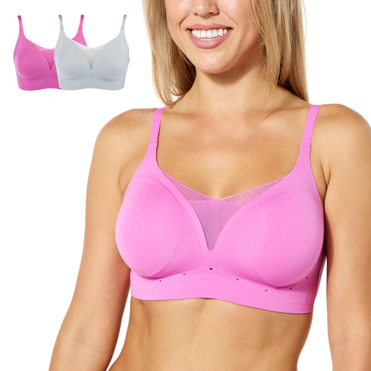 Rhonda Shear 2-pack Invisible Edge Breathable Gel Bra