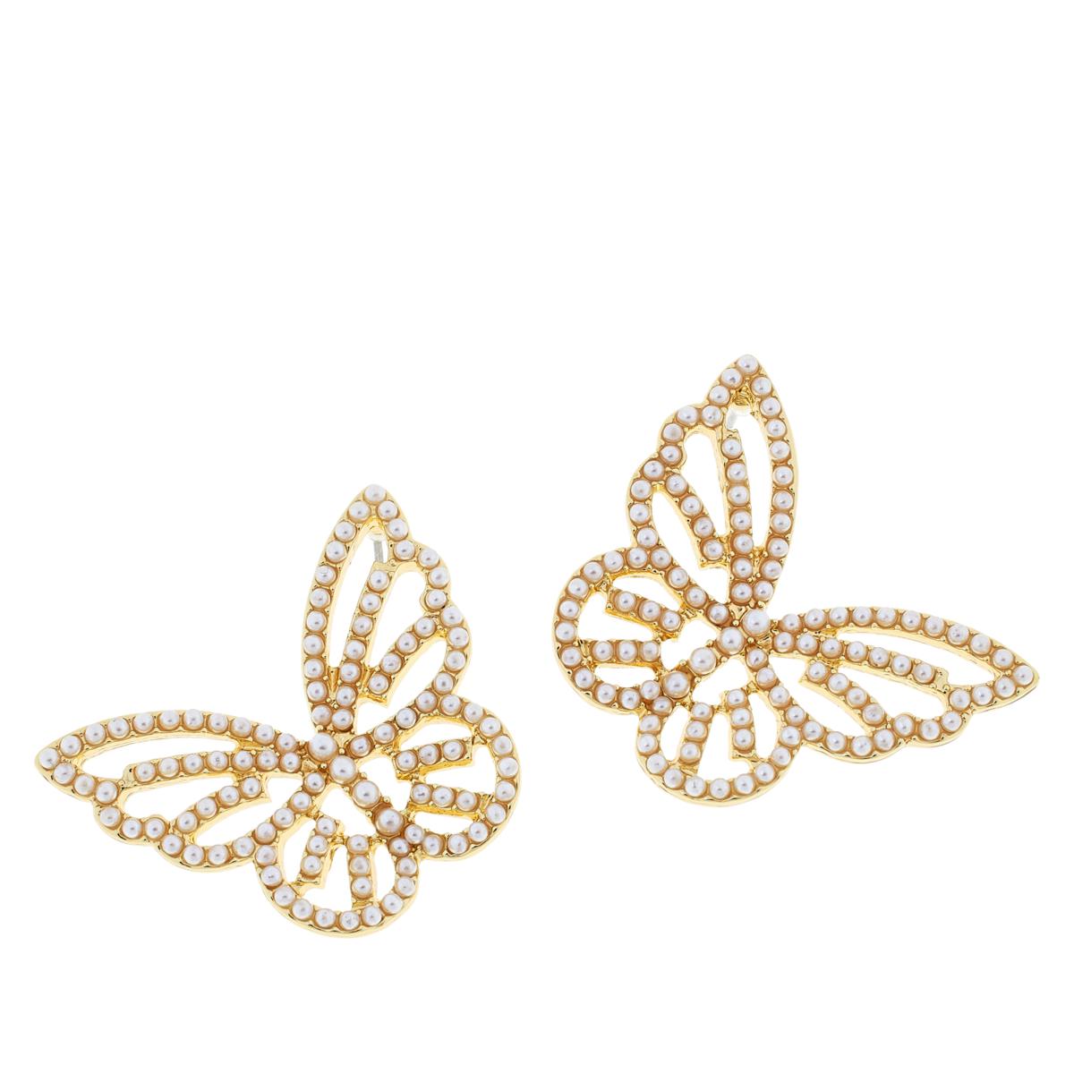 Butterfly statement clearance earrings