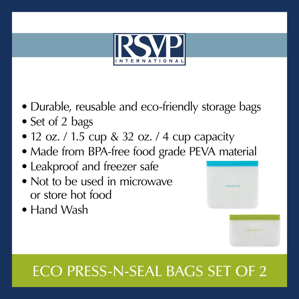 RSVP Eco Press N Seal Bags - Set of 2 - 20540076