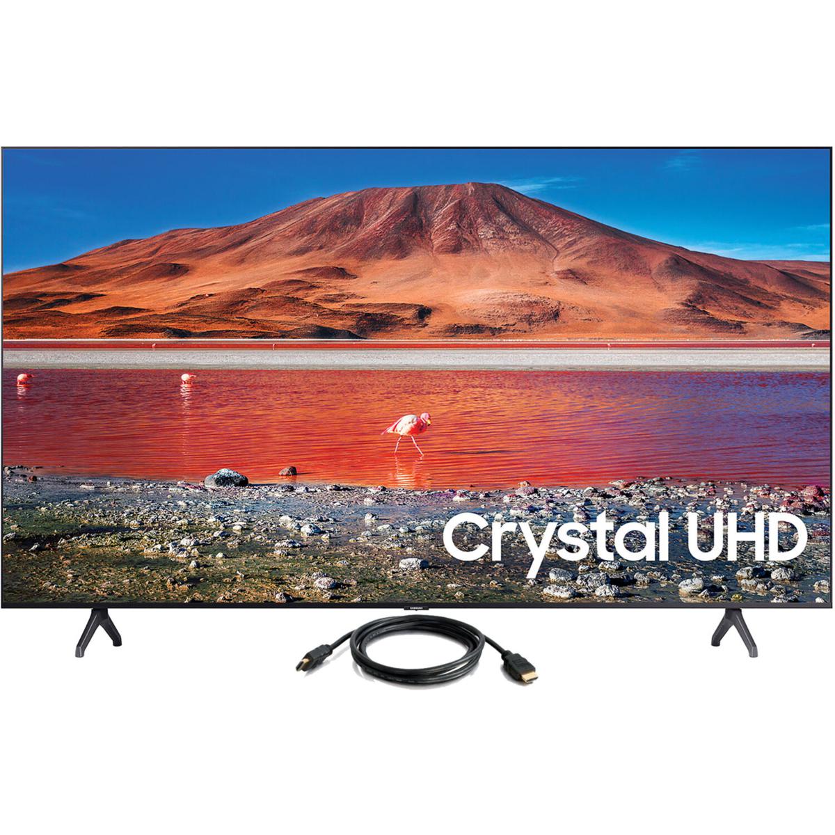Samsung 55" TU7000 Crystal UHD 4K Smart TV (2020) with HDMI Cable
