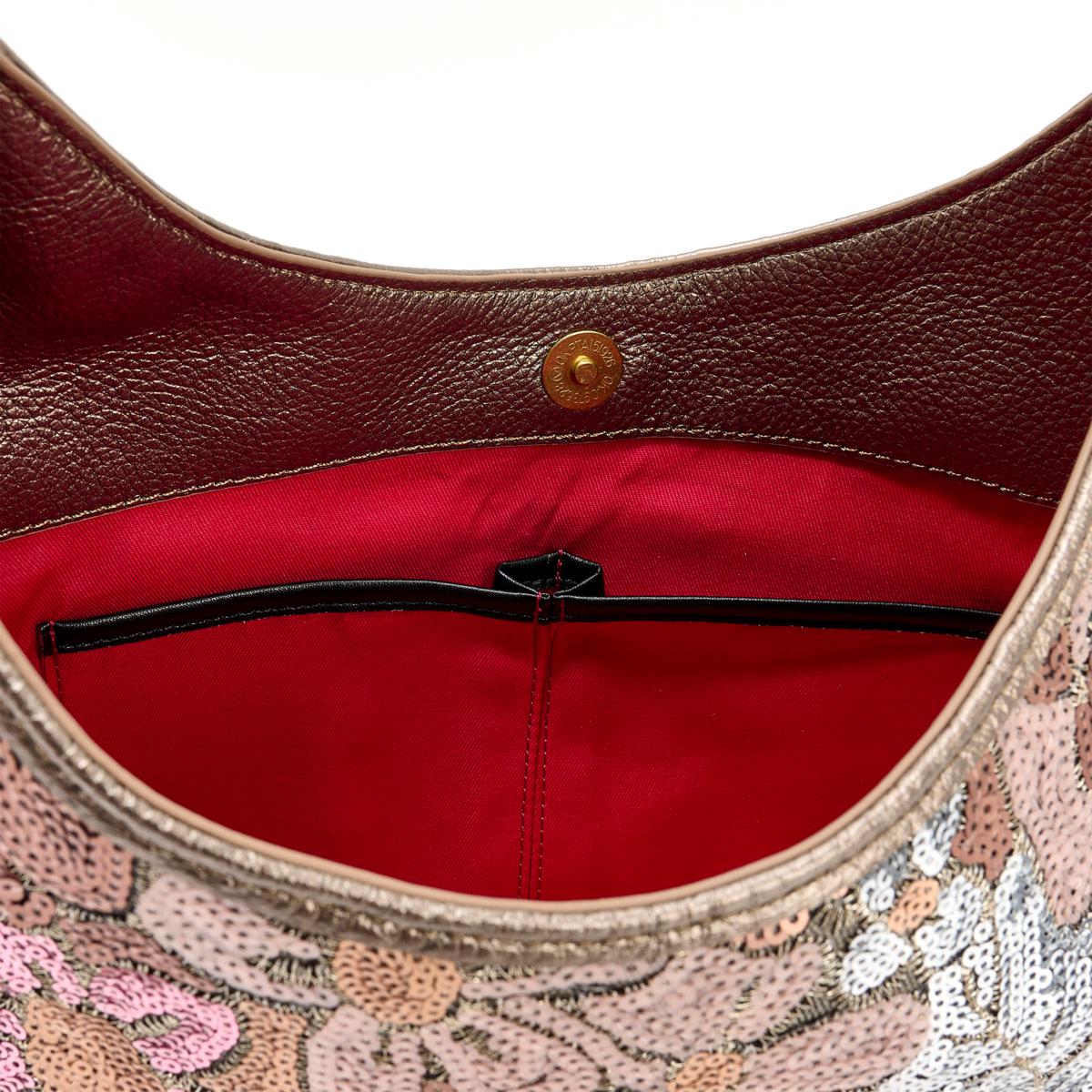 Sharif Legacy 3D Sculpted Horn Handle Sequined Leather-Trimmed