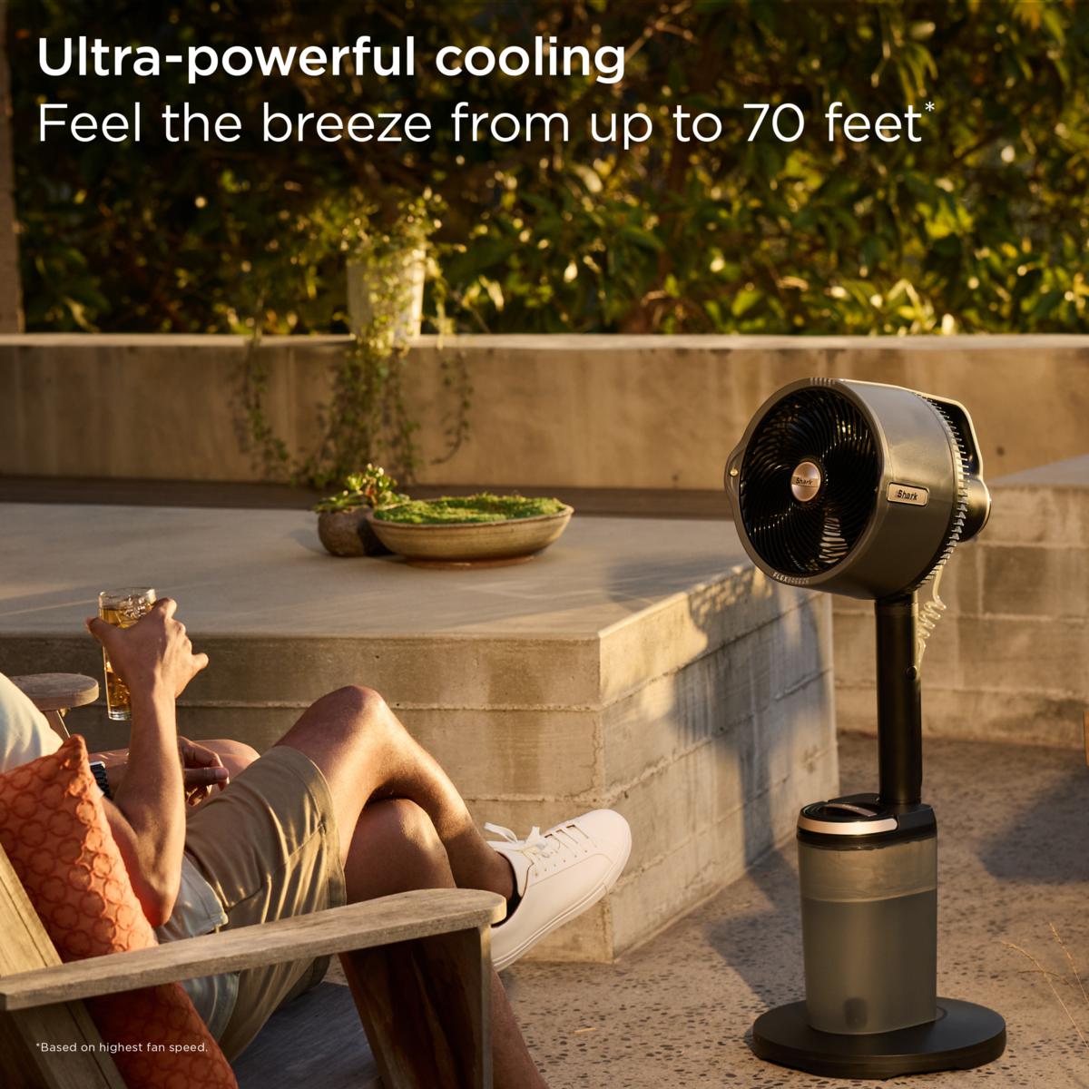 Shark FlexBreeze Pro Mist Indoor/Outdoor Fan with Misting | HSN