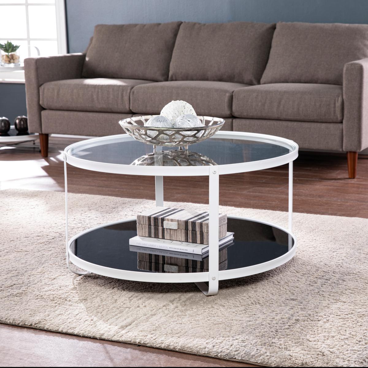 southern enterprises glass coffee table