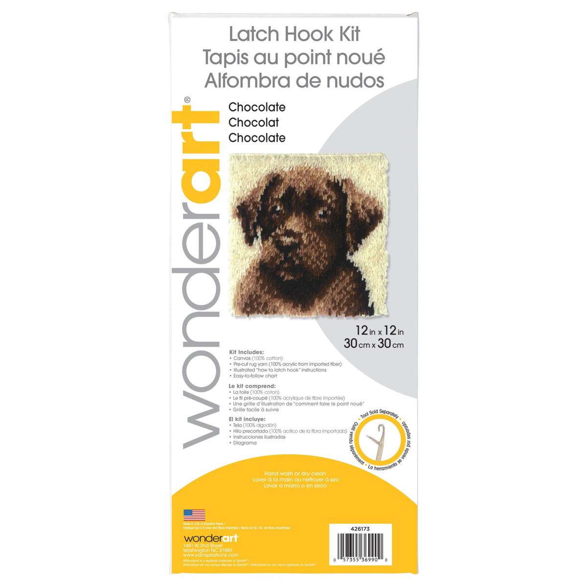 Spinrite Wonderart Latch Hook Kit 27X40 - Midnight Wolves