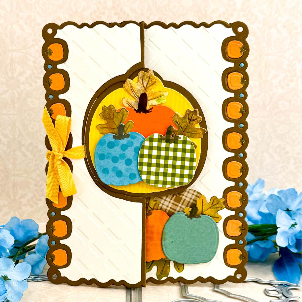 Stamps of Life Pumpkin Flip-It Interactive A2 Card and