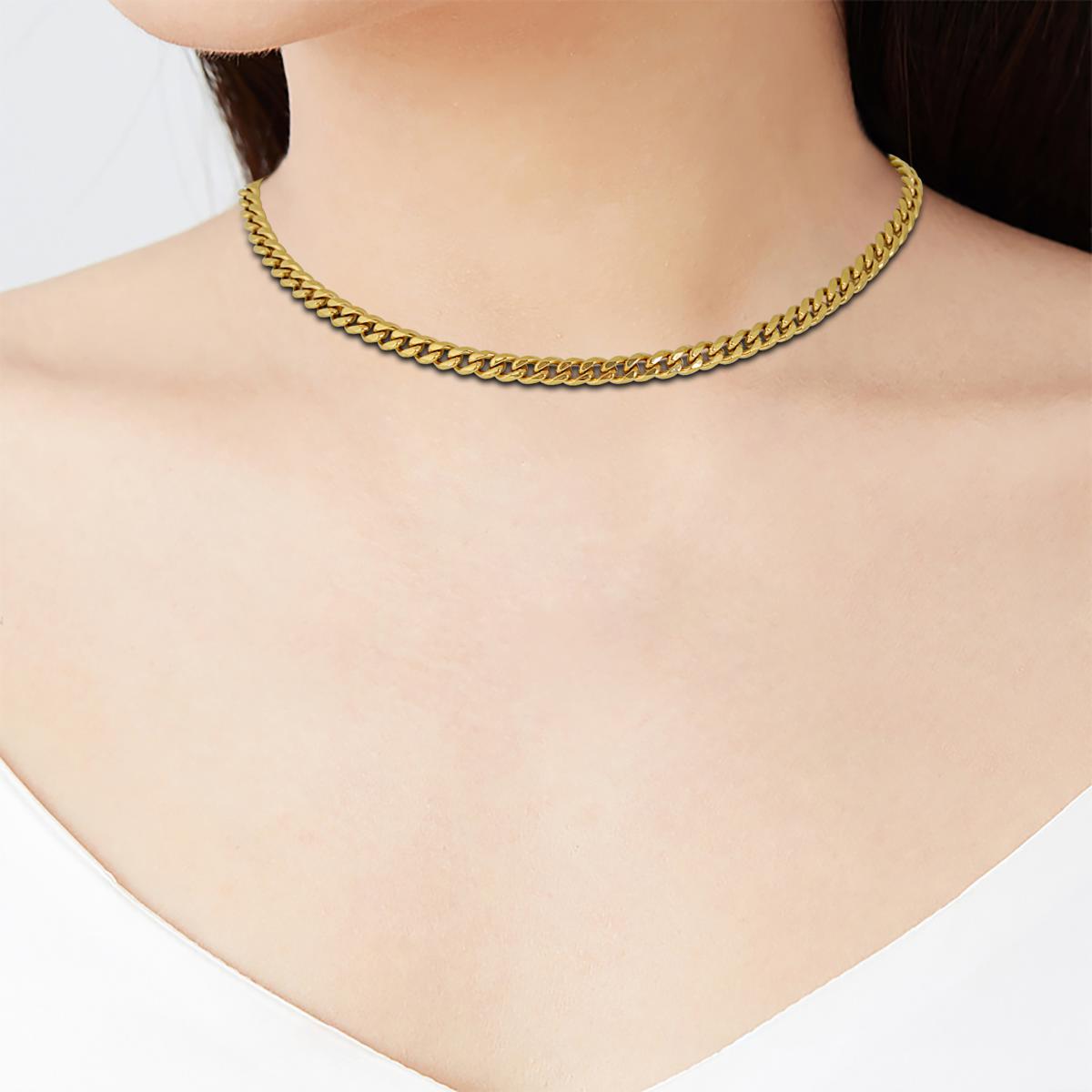 Bellezza 20 Bronze Polished Rope-Link Chain Necklace