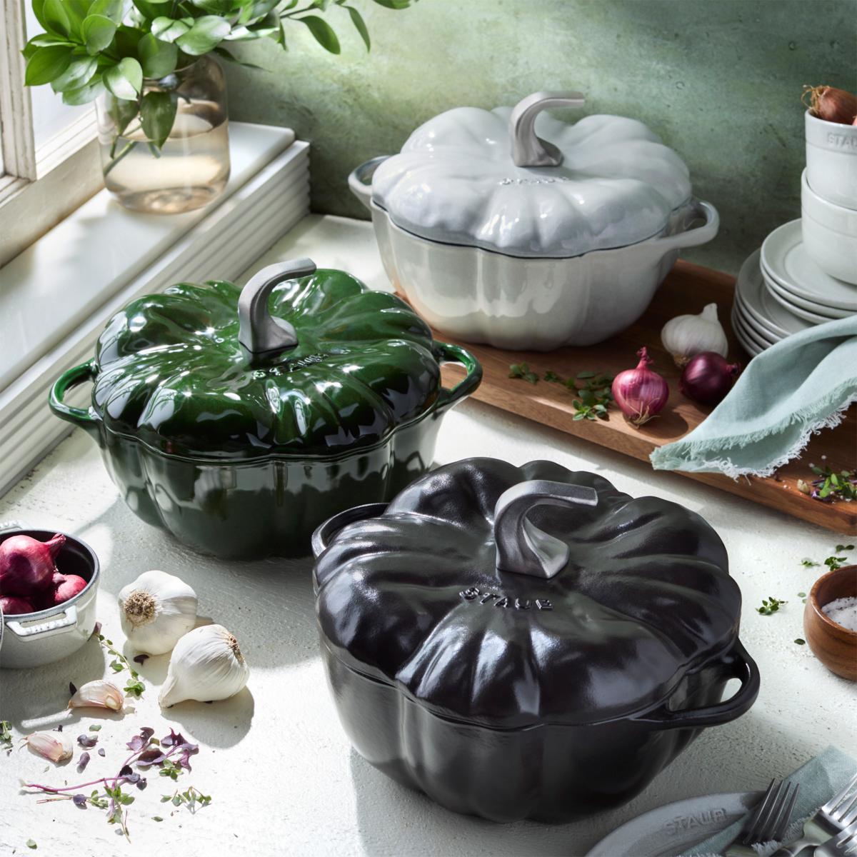 STAUB - クリーム STAUB Round Cocotte Twister 24 cm White Truffle - Erresse Shop