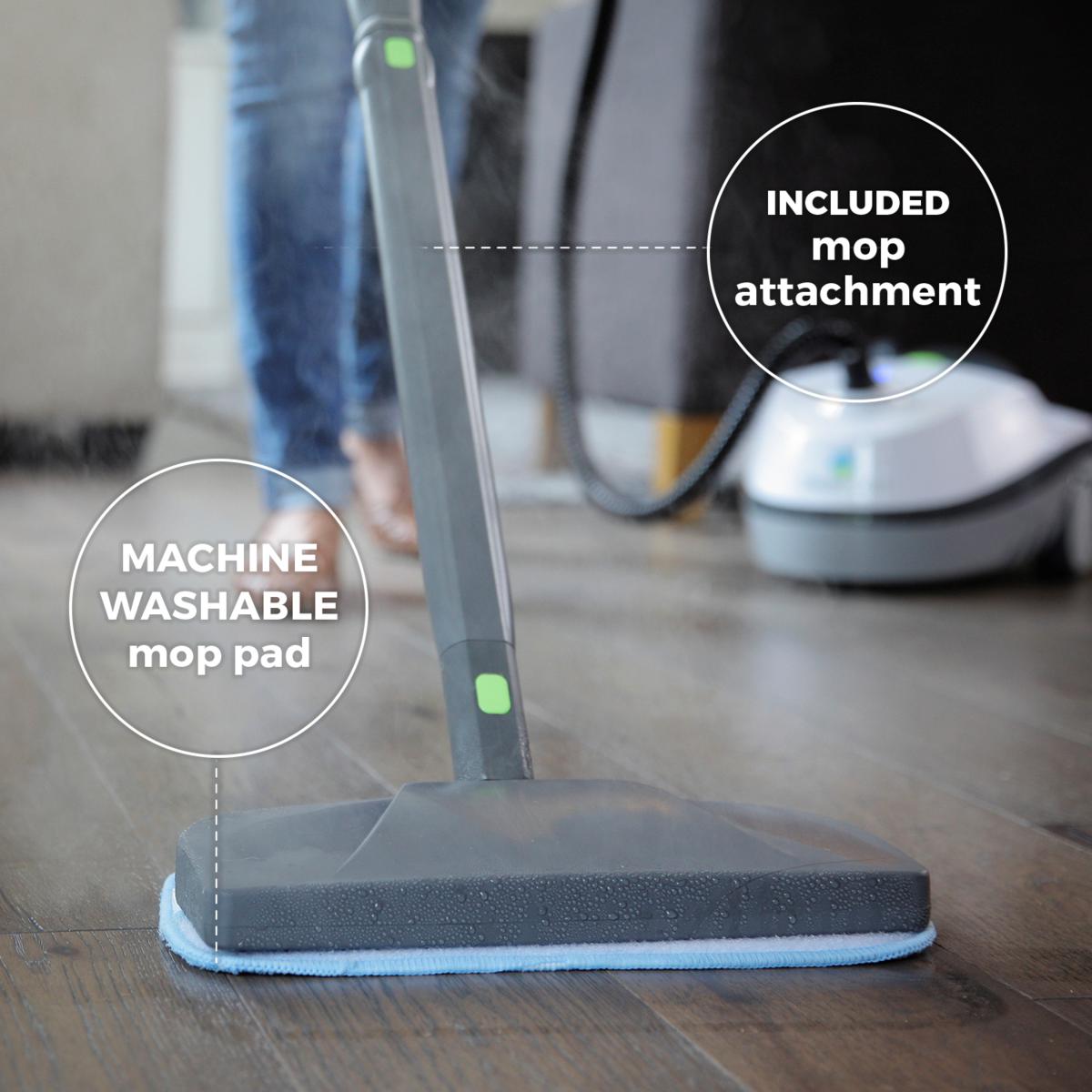  Steamfast SF-162 Steam Mop with 2 Accessories for  Chemical-Free Cleaning, White