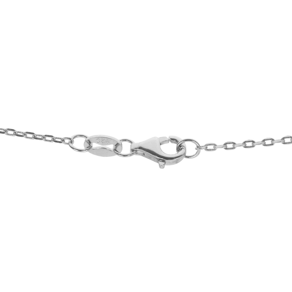 Glendora Silver Chain Necklace with Toggle Clasp and Pearl Pendant 16 inch