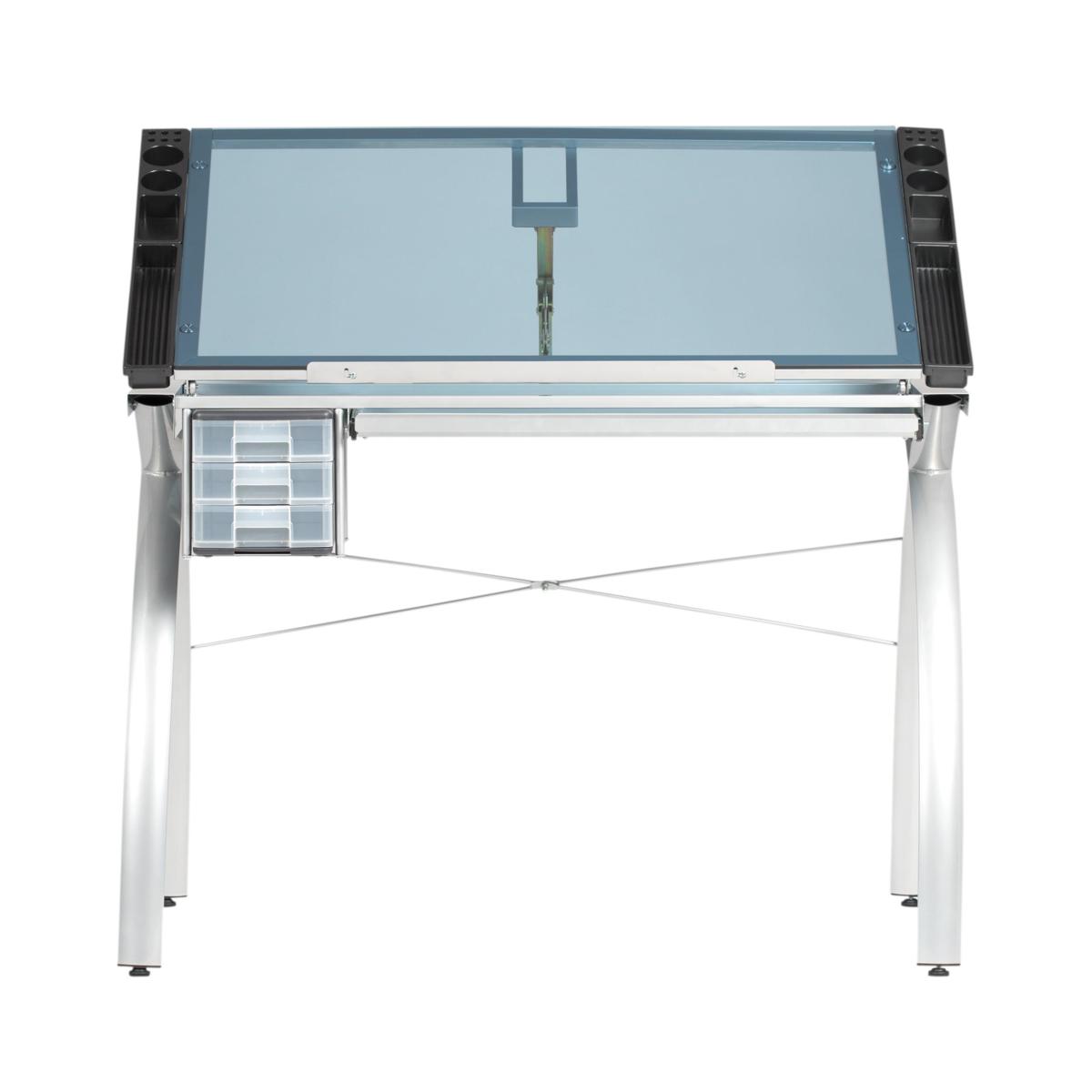 Studio Designs Vision Silver Mobile Drafting Table with Supply Storage -  20319712