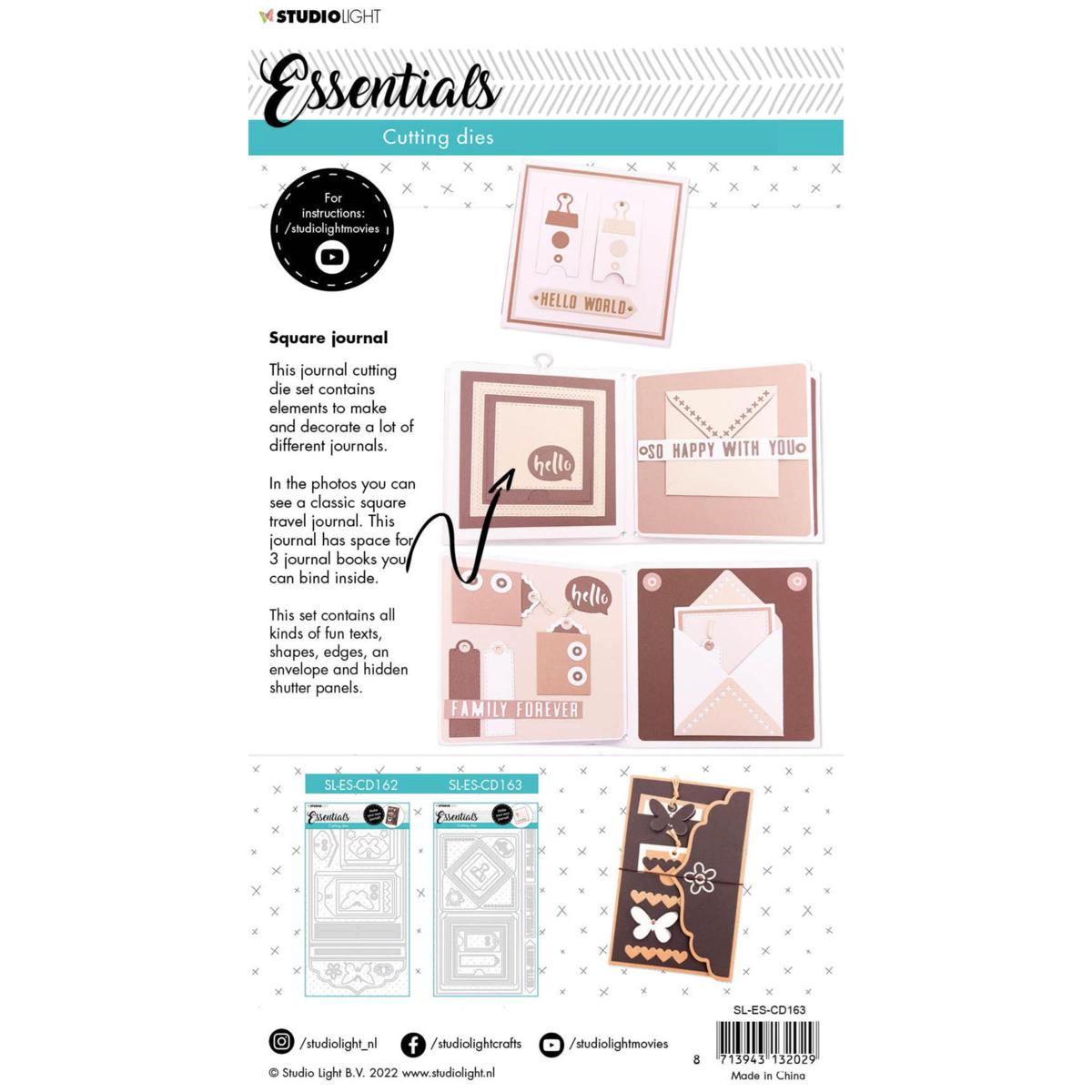 Studio Light SL Cutting Die Square Journal Essentials