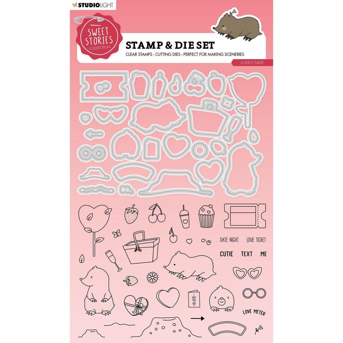 Original Love Valentines Day Gnomes Clear Stamps And Metal Cutting Dies For  Cards Decoration Scrapbook DIY Paper Craft Interesting Coloring Stamps Di