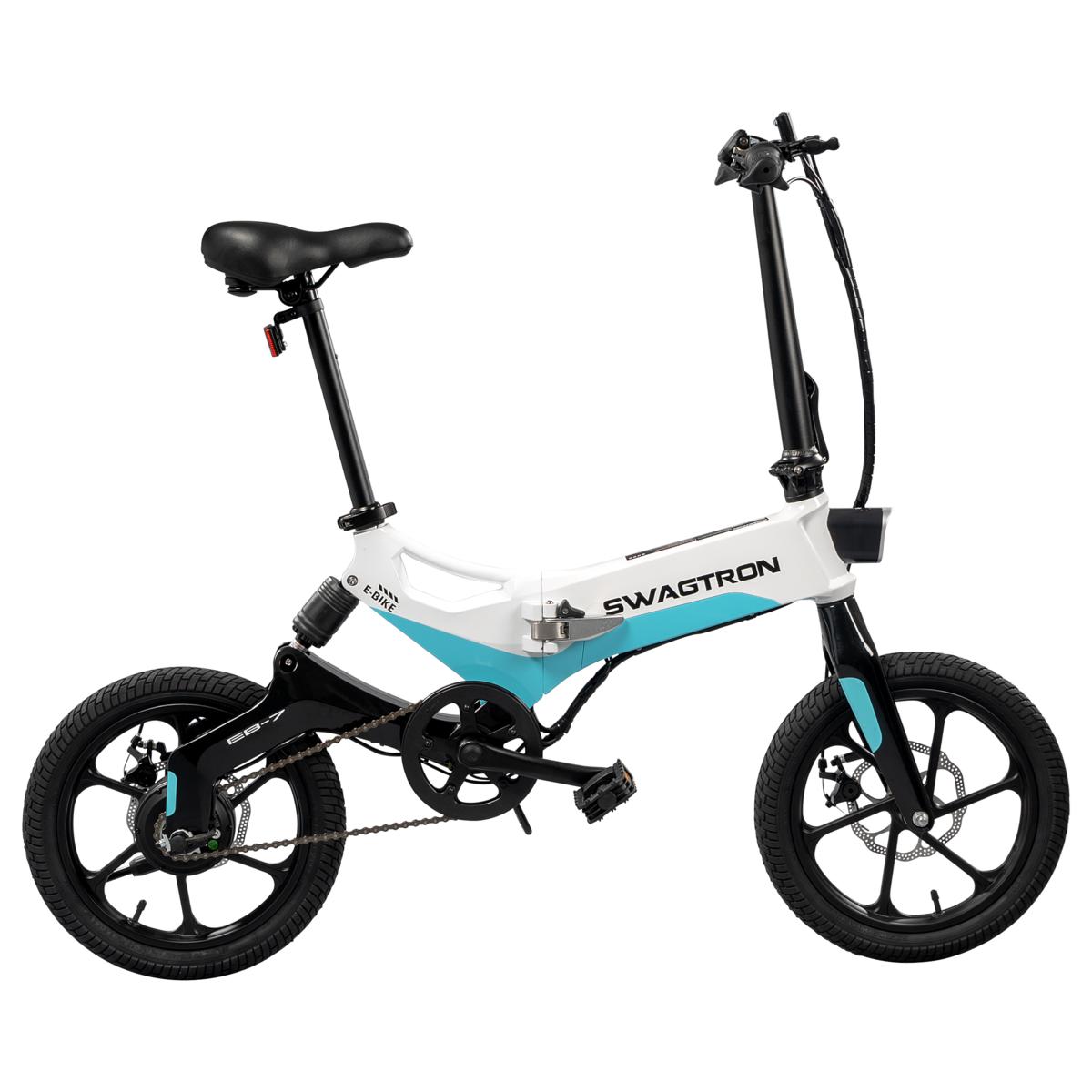 SWAGTRON EB7 Long Range Folding Electric Bike with Swappable