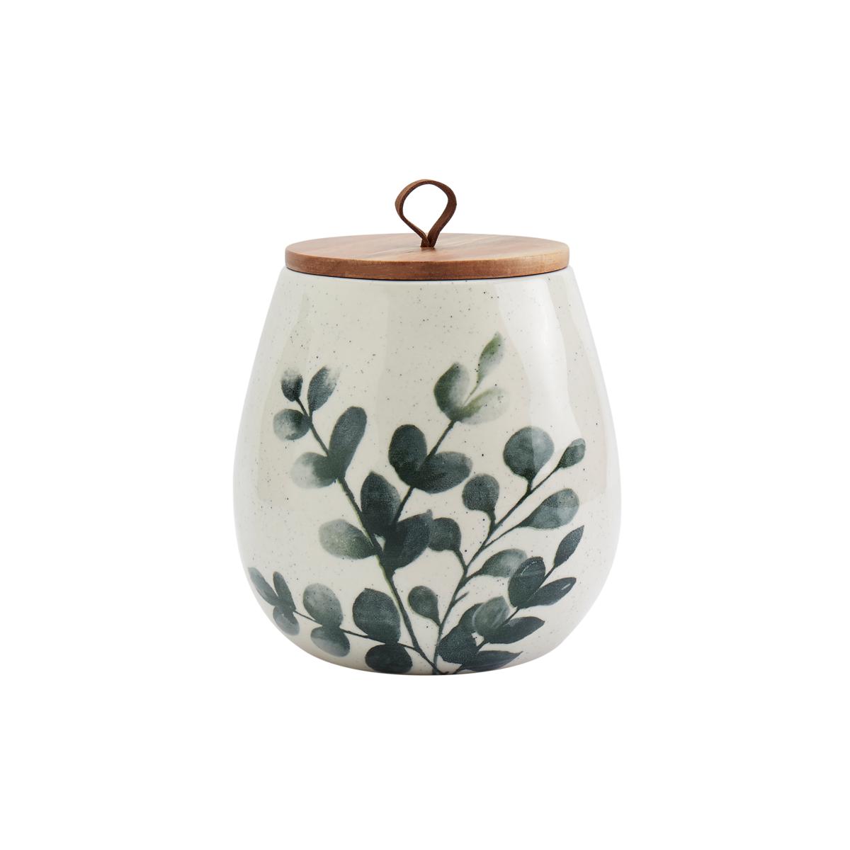 Blown Glass Canisters Collection - Olive Leaf Kitchen Canister - GKC006