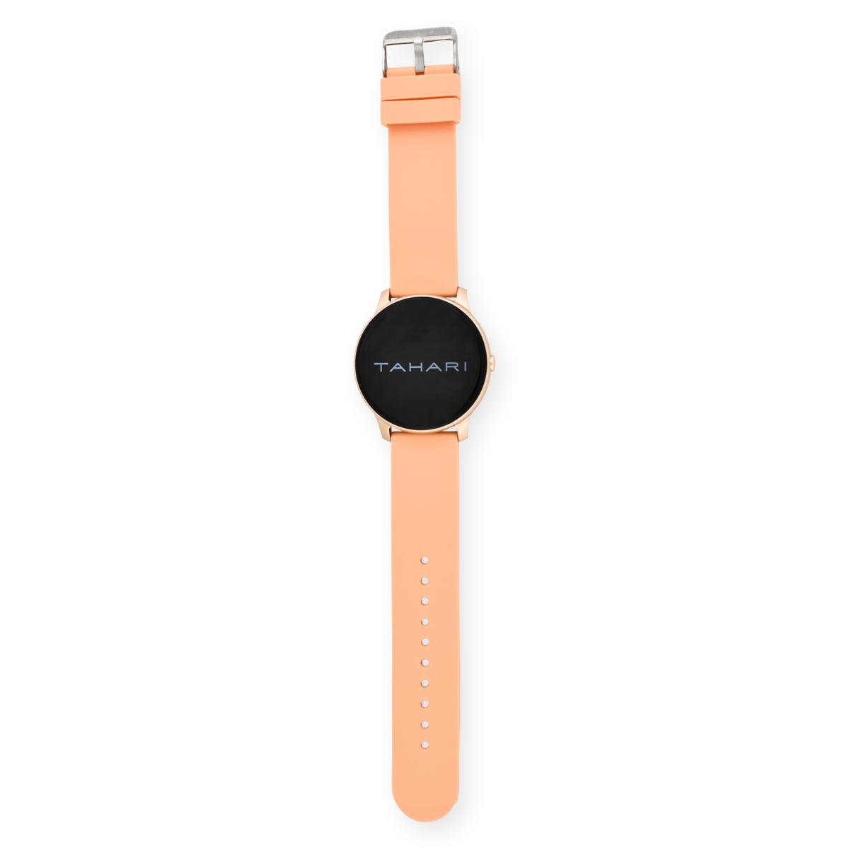 Tahari Ladies Smart Watch - Rose Gold-Tone Blush Silicone | HSN