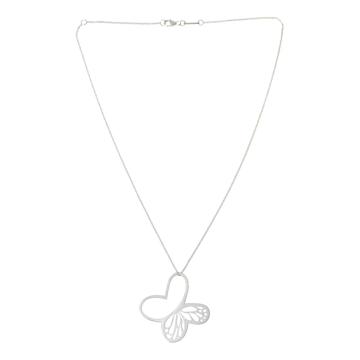 Tanya Moss Sterling Silver Monarch Butterfly Pendant with