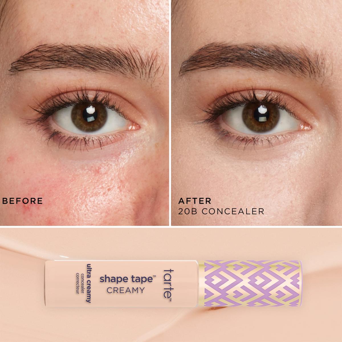 Tarte Shape Tape Radiant Concealer – Fair Beige 12B, Strahlende Abdeckung, Vegan
