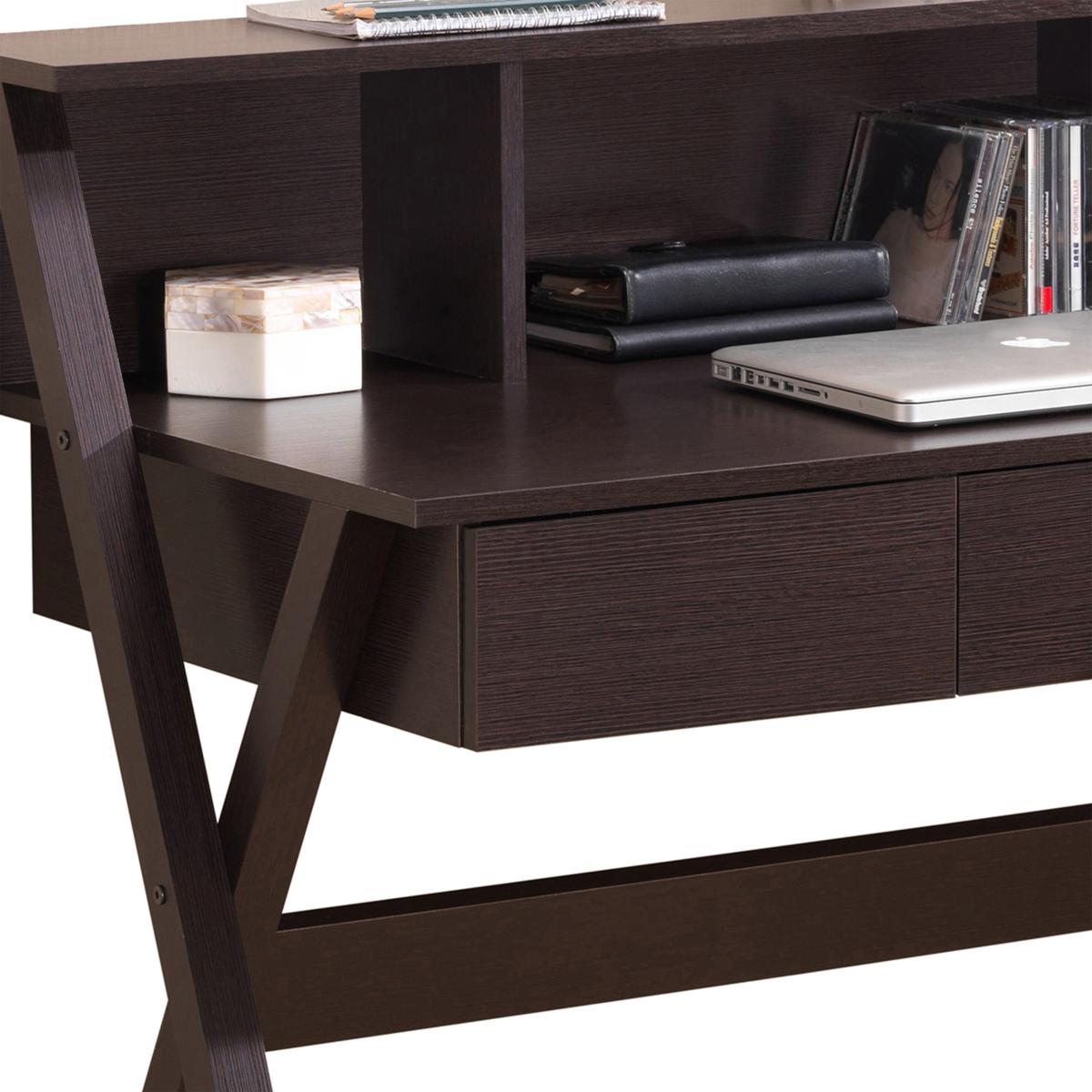 Techni Mobili 3-Drawer Computer Desk in Wenge