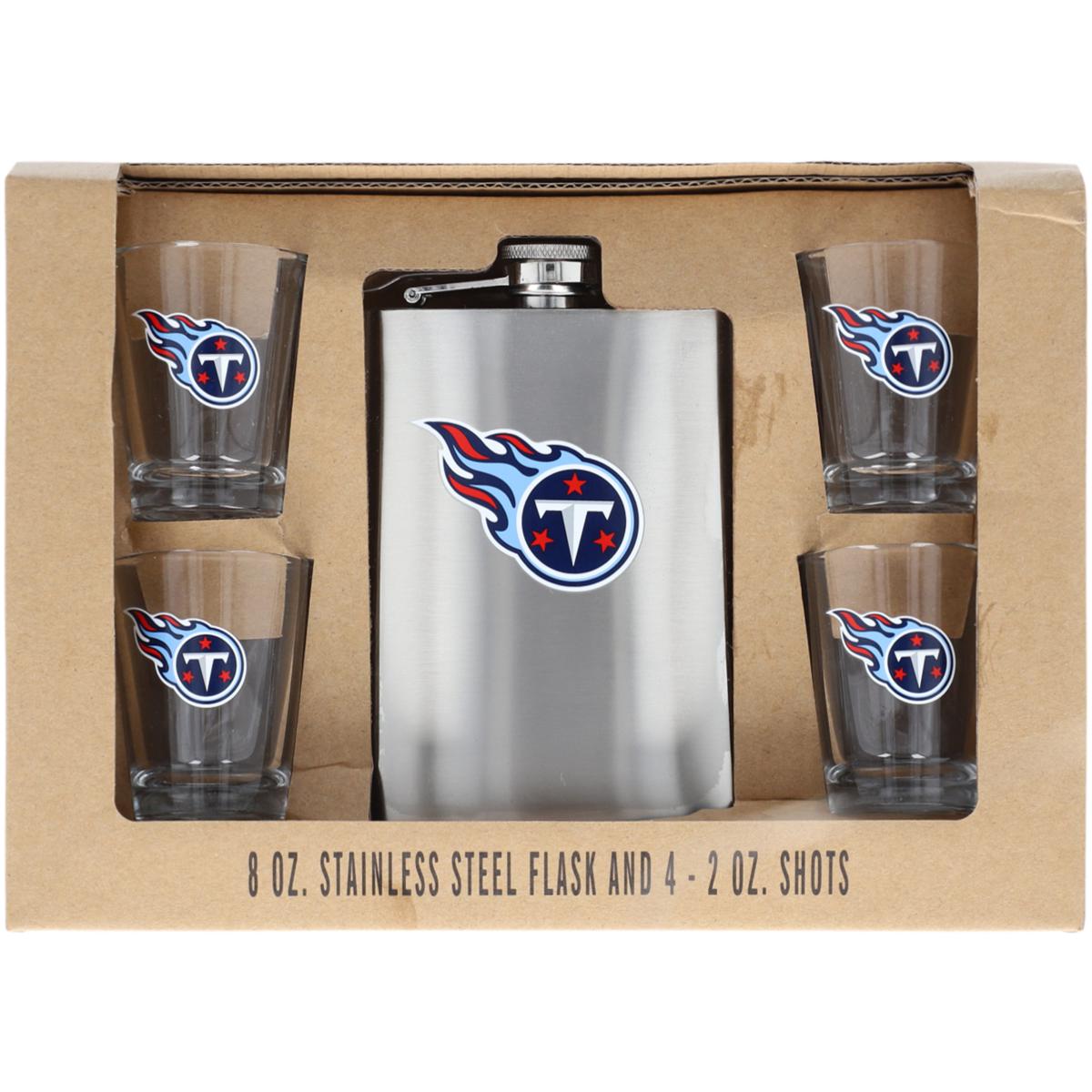 Tennessee Titans 8oz. Stainless Steel Flask & 2oz. Shot Glass Set