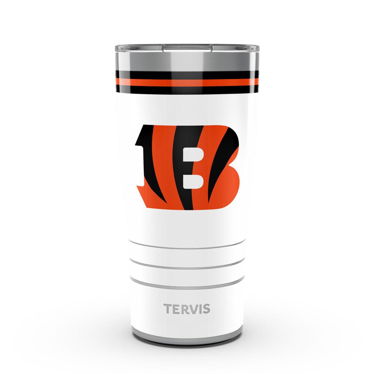 20 oz Cincinnati Bengals Vintage Orange Stainless Steel Tervis Travel Tumbler