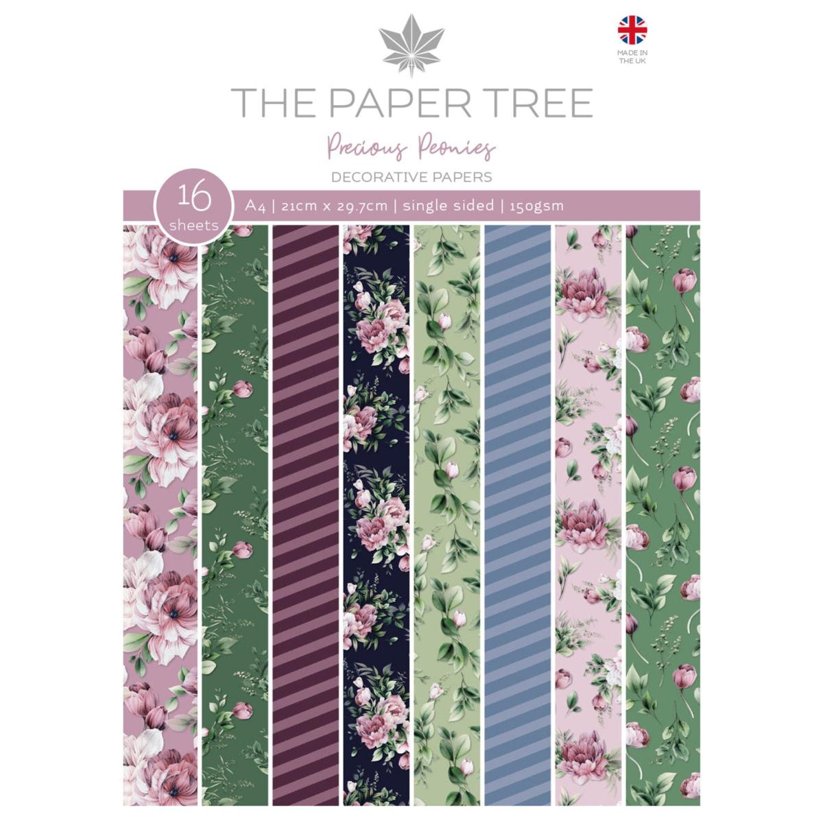 The Paper Tree Precious Peonies A4 Backing Papers 20582855 HSN