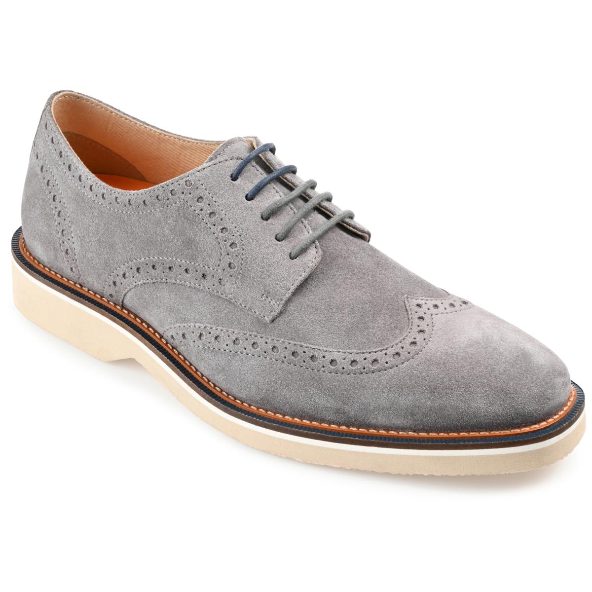 Mens grey wingtip on sale shoes