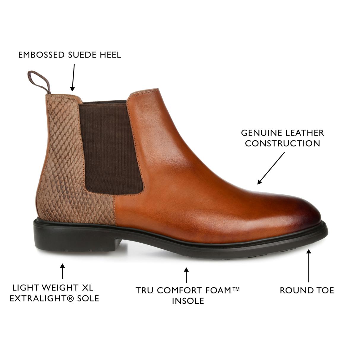 Thomas \u0026 Vine Men's Oswald Plain Toe Chelsea Boot | HSN, image size:1200x1200