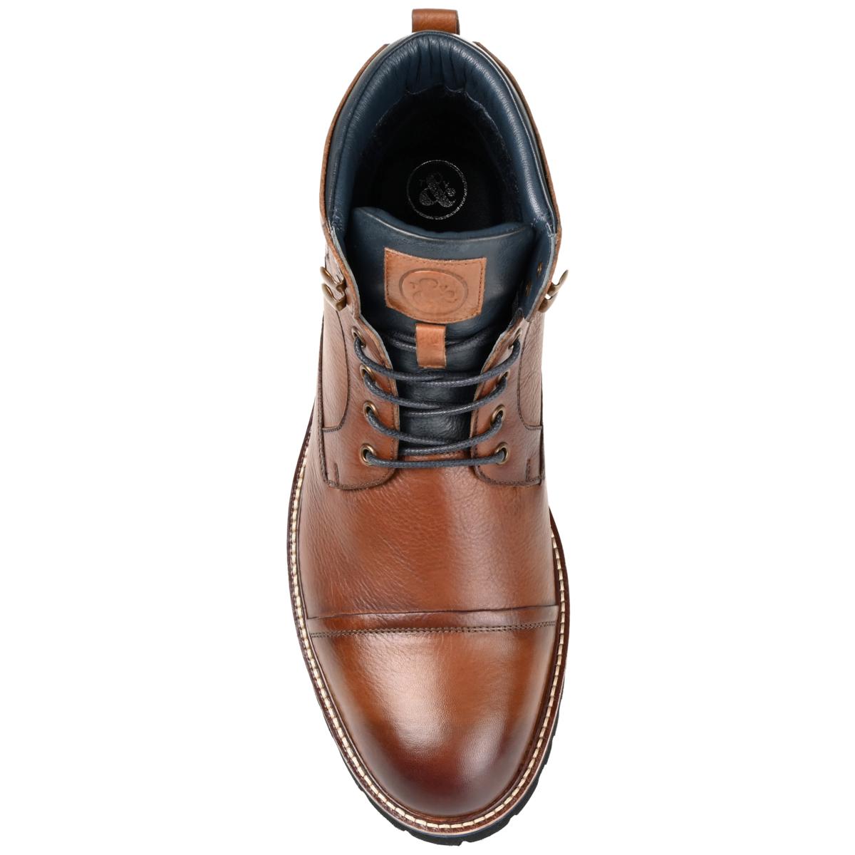 NEW Thomas & Vine Reddick Cap Toe Ankle Boots Men’s 9 Black Genuine Leather Thomas & Vine Mens Reddick Cap Toe Ankle Boot | HSN main image 3