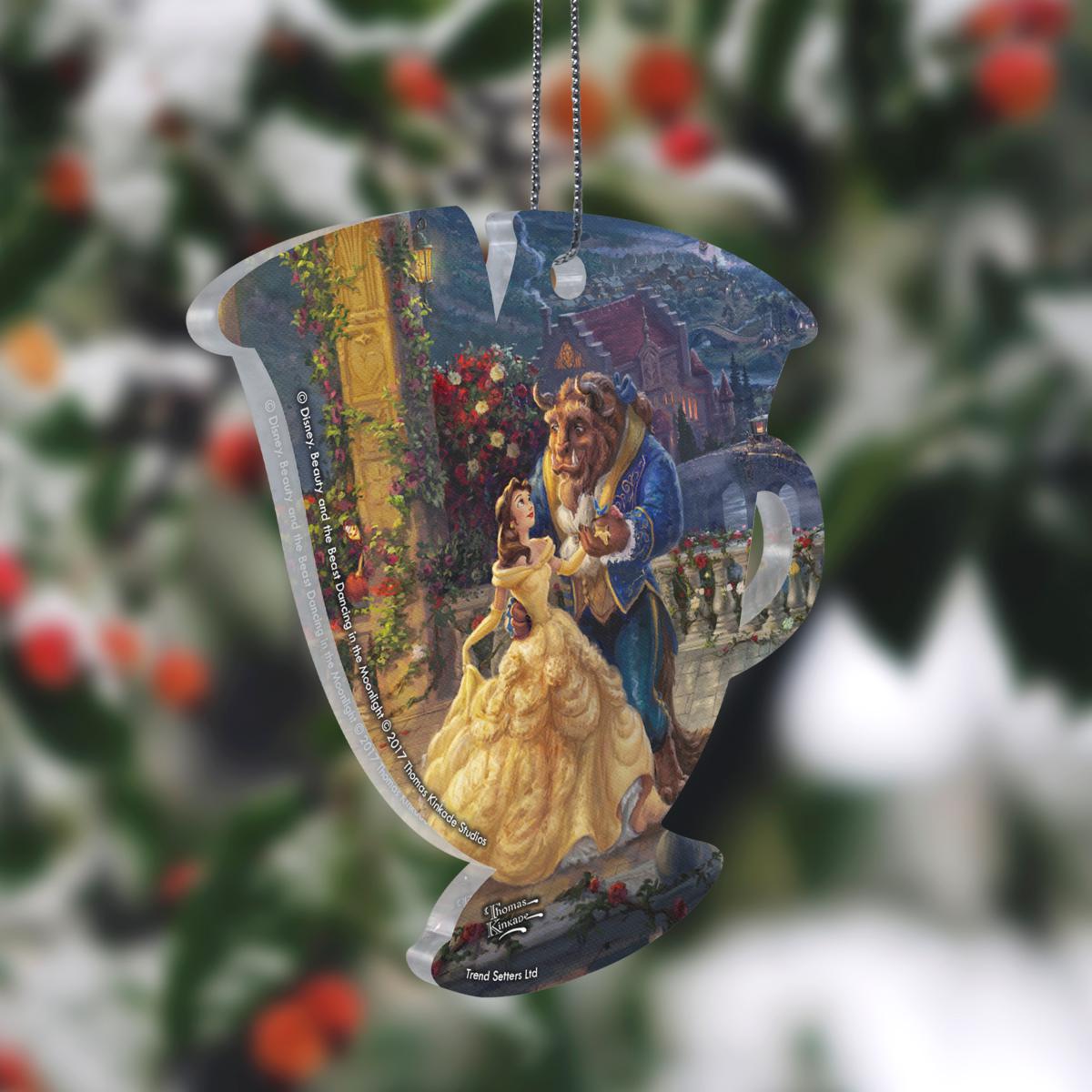 Thomas Kinkade Disney Hanging Print - Beauty and the Beast Dancing