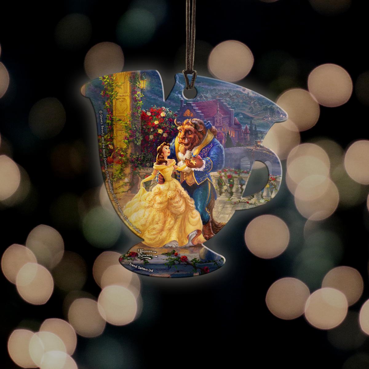 Thomas Kinkade Disney Hanging Print - Beauty and the Beast Dancing