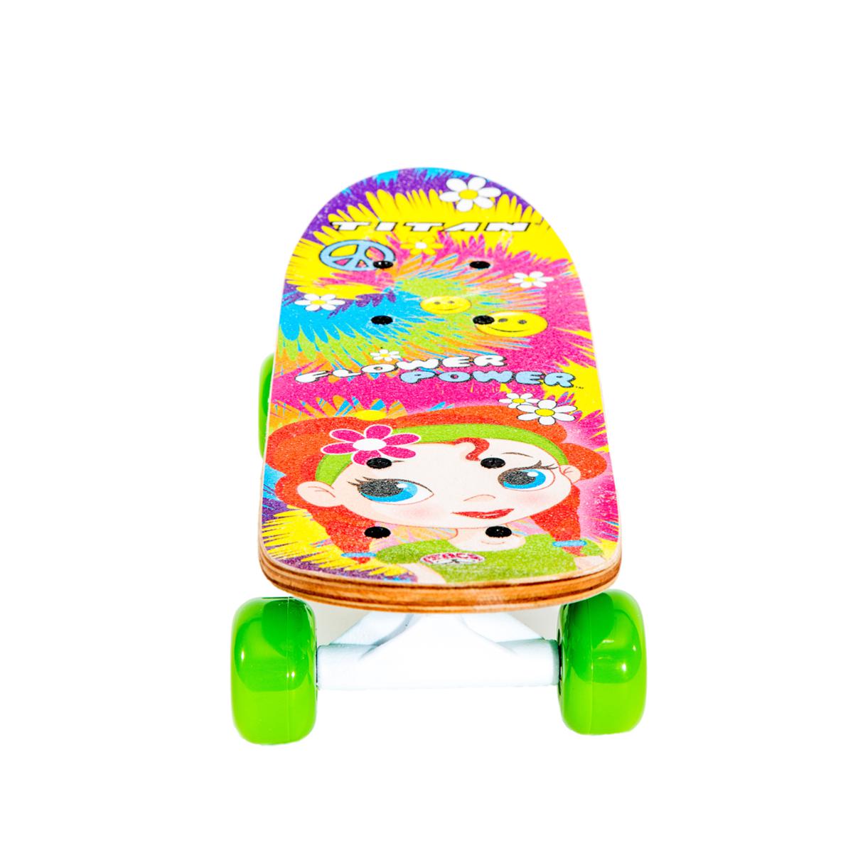 TITAN Flower Power Princess 17 Inch Complete Skateboard for Girls